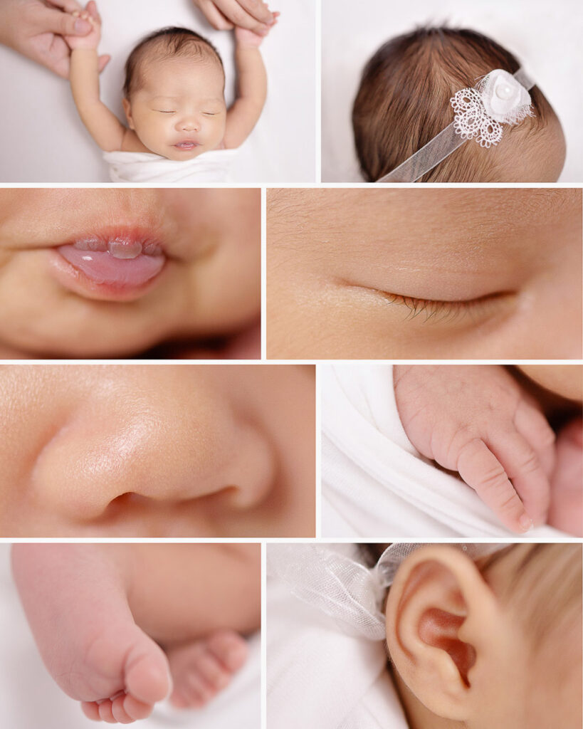 In choosing a newborn photographer ask about the close up details of a newborn baby